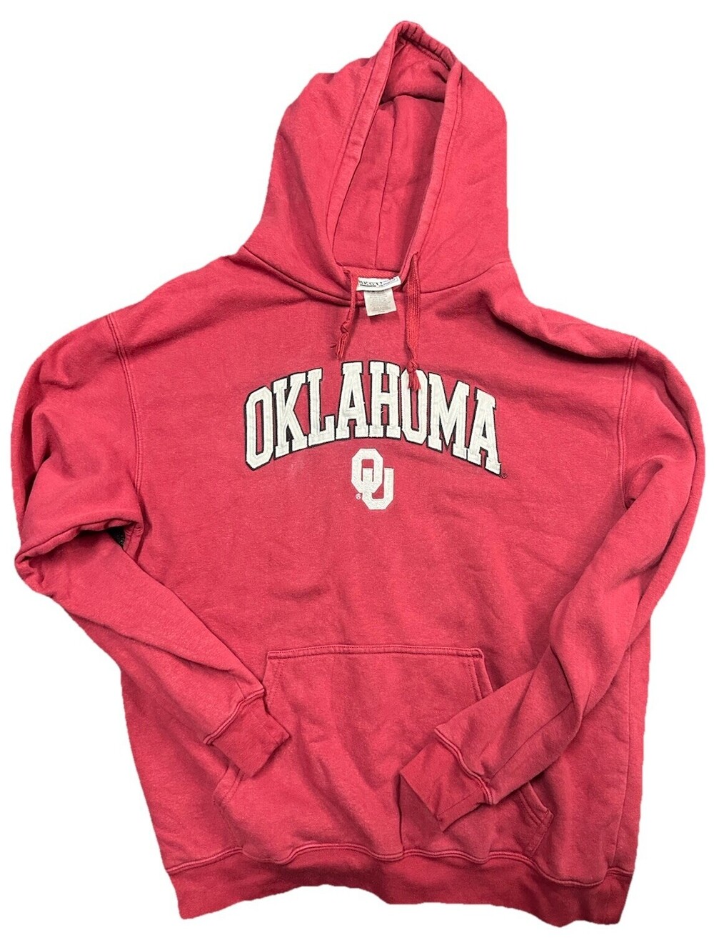 Oklahoma Sooners Hoodie Large Red Section 101 Majestic Pullover Sweatshirt OU